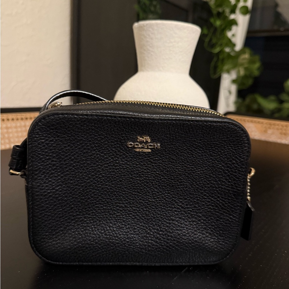 Coach Black Pebbled Leather Crossbody